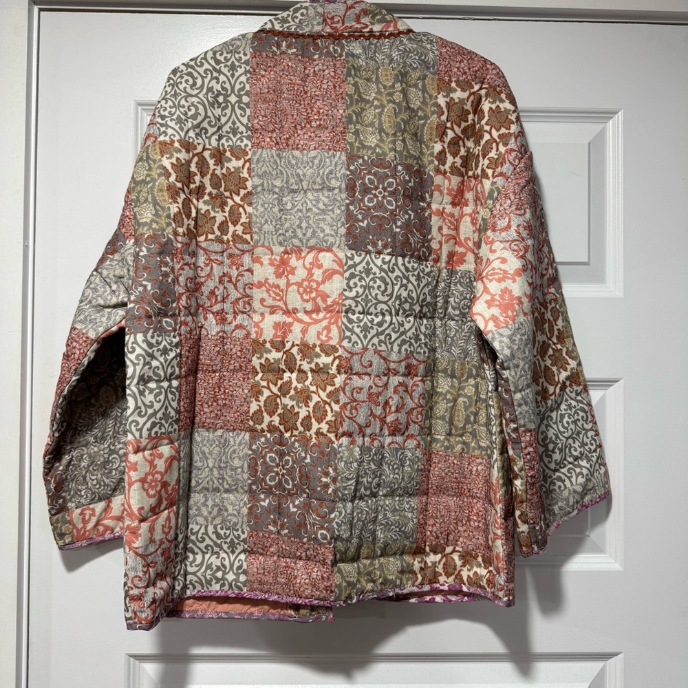 Patchwork Boho Open Front Jacket - image 7